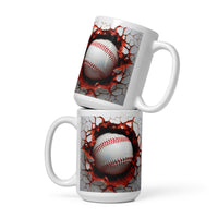 Baseball 2 White Glossy Mug