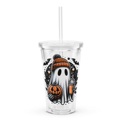 Ghost Pumpkin Clear 16oz Tumbler