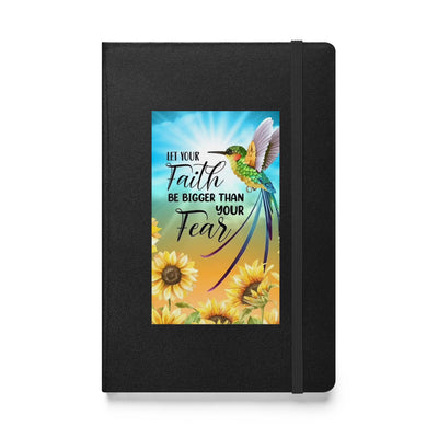 Hardcover Bound Notebook Faith Is Bigger Than Your FearWhether crafting a masterpiece or brainstorming the next big idea, this notebook will inspire your inner wordsmith. The product features 80 lined, cream-colored pageHardcover Bound Notebook Faith