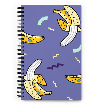 Spiral Notebook Purple BananaA good notebook can help you with motivation to take more notes, write down ideas, or list future dreams. This custom wire-bound notebook will be a great daily compaSpiral Notebook Purple Banana