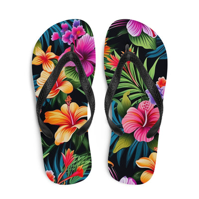 Flip-Flops Tropical Flowers 6Prepare for an adventurous and carefree summer with a pair of colorful slippers that are created just for you! The rubber sole is lined with a soft fabric to make suFlip-Flops Tropical Flowers 6