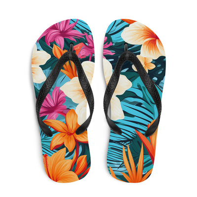 Flip-Flops Tropical Flowers 7Prepare for an adventurous and carefree summer with a pair of colorful slippers that are created just for you! The rubber sole is lined with a soft fabric to make suFlip-Flops Tropical Flowers 7