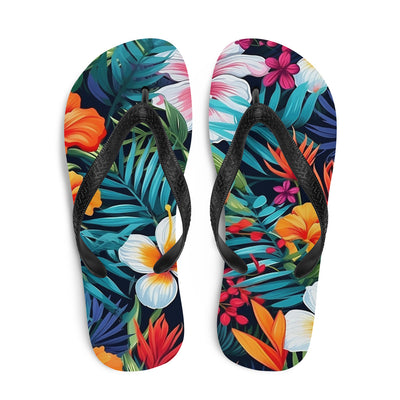 Flip-Flops Tropical Flowers 10Prepare for an adventurous and carefree summer with a pair of colorful slippers that are created just for you! The rubber sole is lined with a soft fabric to make suFlip-Flops Tropical Flowers 10
