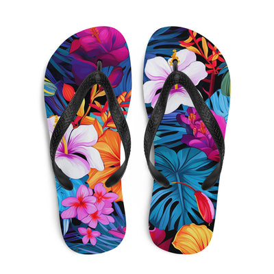 Flip-Flops Tropical Flowers 13Prepare for an adventurous and carefree summer with a pair of colorful slippers that are created just for you! The rubber sole is lined with a soft fabric to make suFlip-Flops Tropical Flowers 13
