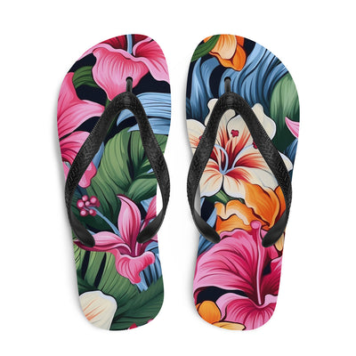 Flip-Flops Tropical Flowers 16Prepare for an adventurous and carefree summer with a pair of colorful slippers that are created just for you! The rubber sole is lined with a soft fabric to make suFlip-Flops Tropical Flowers 16