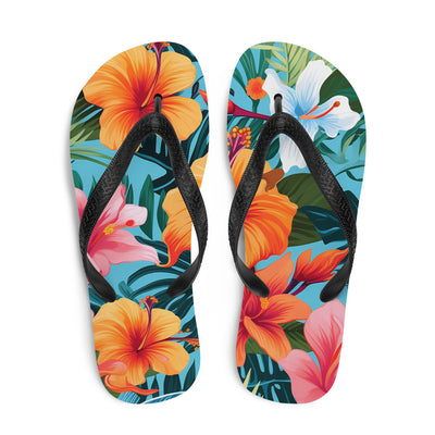 Flip-Flops Tropical Flowers 18Prepare for an adventurous and carefree summer with a pair of colorful slippers that are created just for you! The rubber sole is lined with a soft fabric to make suFlip-Flops Tropical Flowers 18