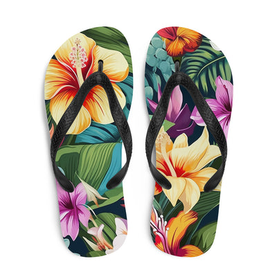 Flip-Flops Tropical Flowers 11Prepare for an adventurous and carefree summer with a pair of colorful slippers that are created just for you! The rubber sole is lined with a soft fabric to make suFlip-Flops Tropical Flowers 11