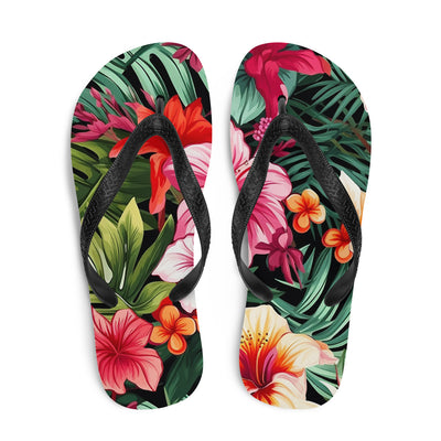 Flip-Flops Tropical Flowers 12Prepare for an adventurous and carefree summer with a pair of colorful slippers that are created just for you! The rubber sole is lined with a soft fabric to make suFlip-Flops Tropical Flowers 12