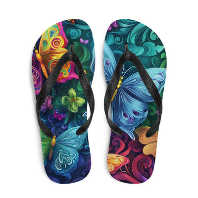 Flip-Flops Butterfly 8Prepare for an adventurous and carefree summer with a pair of colorful slippers that are created just for you! The rubber sole is lined with a soft fabric to make suFlip-Flops Butterfly 8
