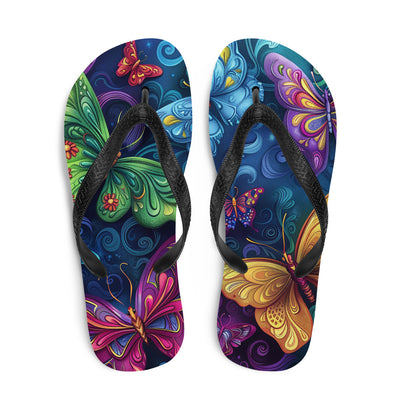Flip-Flops Butterfly 7Prepare for an adventurous and carefree summer with a pair of colorful slippers that are created just for you! The rubber sole is lined with a soft fabric to make suFlip-Flops Butterfly 7