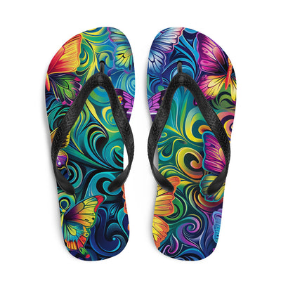 Flip-Flops Butterfly 9Prepare for an adventurous and carefree summer with a pair of colorful slippers that are created just for you! The rubber sole is lined with a soft fabric to make suFlip-Flops Butterfly 9