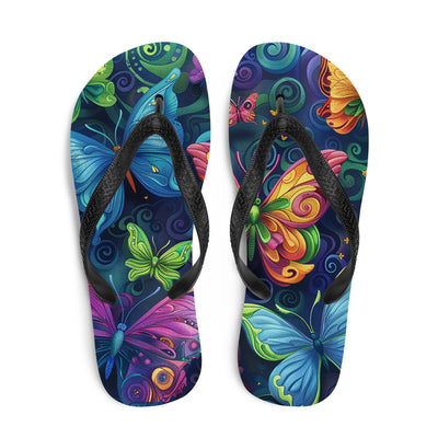 Flip-Flops Butterfly 11Prepare for an adventurous and carefree summer with a pair of colorful slippers that are created just for you! The rubber sole is lined with a soft fabric to make suFlip-Flops Butterfly 11
