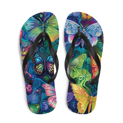 Flip-Flops Butterfly 13Prepare for an adventurous and carefree summer with a pair of colorful slippers that are created just for you! The rubber sole is lined with a soft fabric to make suFlip-Flops Butterfly 13
