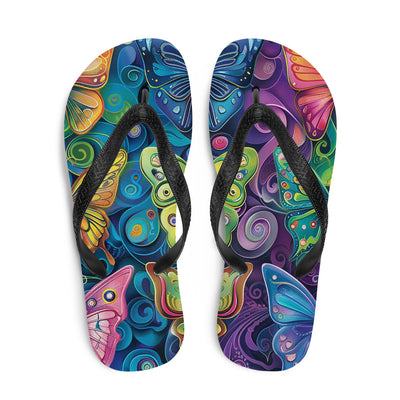 Flip-Flops Butterfly 15Prepare for an adventurous and carefree summer with a pair of colorful slippers that are created just for you! The rubber sole is lined with a soft fabric to make suFlip-Flops Butterfly 15