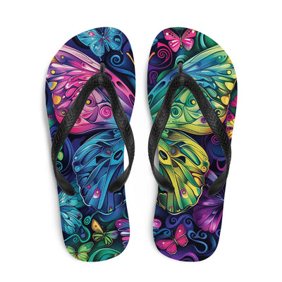 Flip-Flops Butterfly 18Prepare for an adventurous and carefree summer with a pair of colorful slippers that are created just for you! The rubber sole is lined with a soft fabric to make suFlip-Flops Butterfly 18