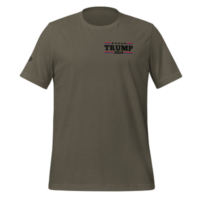Unisex T-Shirt Trump 2024This t-shirt is everything you've dreamed of and more. It feels soft and lightweight, with the right amount of stretch. It's comfortable and flattering for all. 

• -Shirt Trump 2024