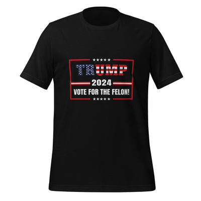 Unisex T-Shirt Trump Vote For The FelonThis t-shirt is everything you've dreamed of and more. It feels soft and lightweight, with the right amount of stretch. It's comfortable and flattering for all. 

• -Shirt Trump Vote