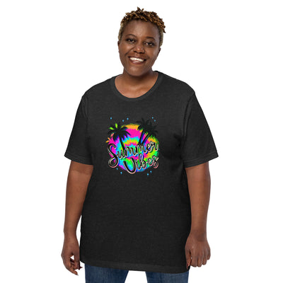 Unisex T-Shirt Summer Vibe NeonThis t-shirt is everything you've dreamed of and more. It feels soft and lightweight, with the right amount of stretch. It's comfortable and flattering for all. 

• -Shirt Summer Vibe Neon