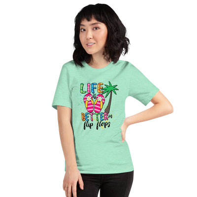 Women's T-Shirt Better With Flip FlopsThis t-shirt is everything you've dreamed of and more. It feels soft and lightweight, with the right amount of stretch. It's comfortable and flattering for all. 

• Flip Flops