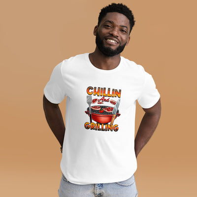 Unisex T-Shirt Chillin and GrillingThis t-shirt is everything you've dreamed of and more. It feels soft and lightweight, with the right amount of stretch. It's comfortable and flattering for all. 

• -Shirt Chillin