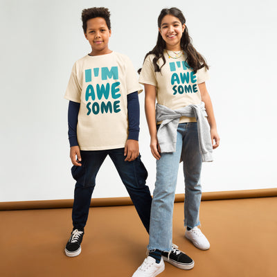 Youth Classic Tee I'm AwesomeInvesting in the youth classic tee means investing in a wardrobe staple that effortlessly combines quality, affordability, and versatility. Elevate your kids’ wardroYouth Classic Tee