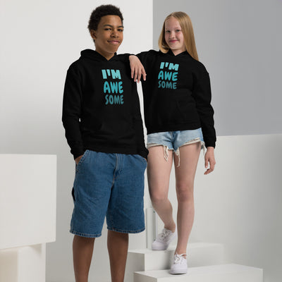 Youth Heavy Blend Hoodie I'm AwesomeExperience ultimate comfort and durability with the youth heavy blend hoodie. Ideal for active children, this hoodie, crafted from breathable cotton and tough polyesYouth Heavy Blend Hoodie