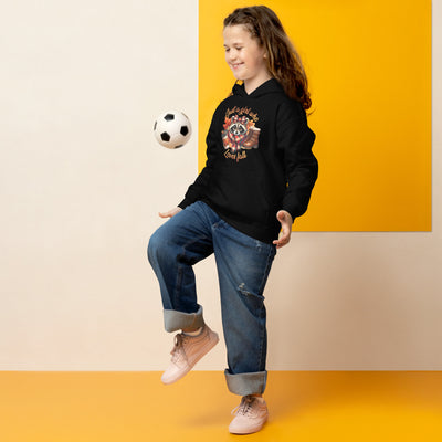 Youth Heavy Blend Hoodie Just a GirlExperience ultimate comfort and durability with the youth heavy blend hoodie. Ideal for active children, this hoodie, crafted from breathable cotton and tough polyesYouth Heavy Blend Hoodie